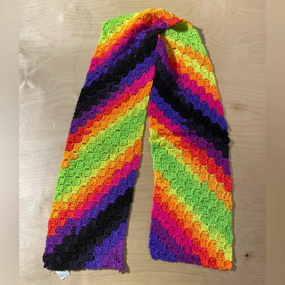Colorful Crochet Scarf (OS)